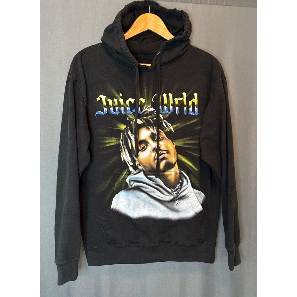 Juice WRLD Hoodie Sweatshirt Black Mens M Rapper Club 999 Legends Airbrush Urban
